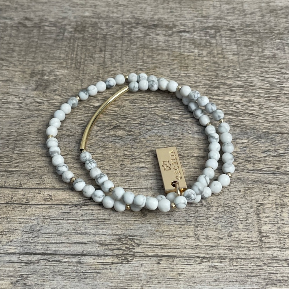 Cecelia Designs White Howlite Wrap Bracelet